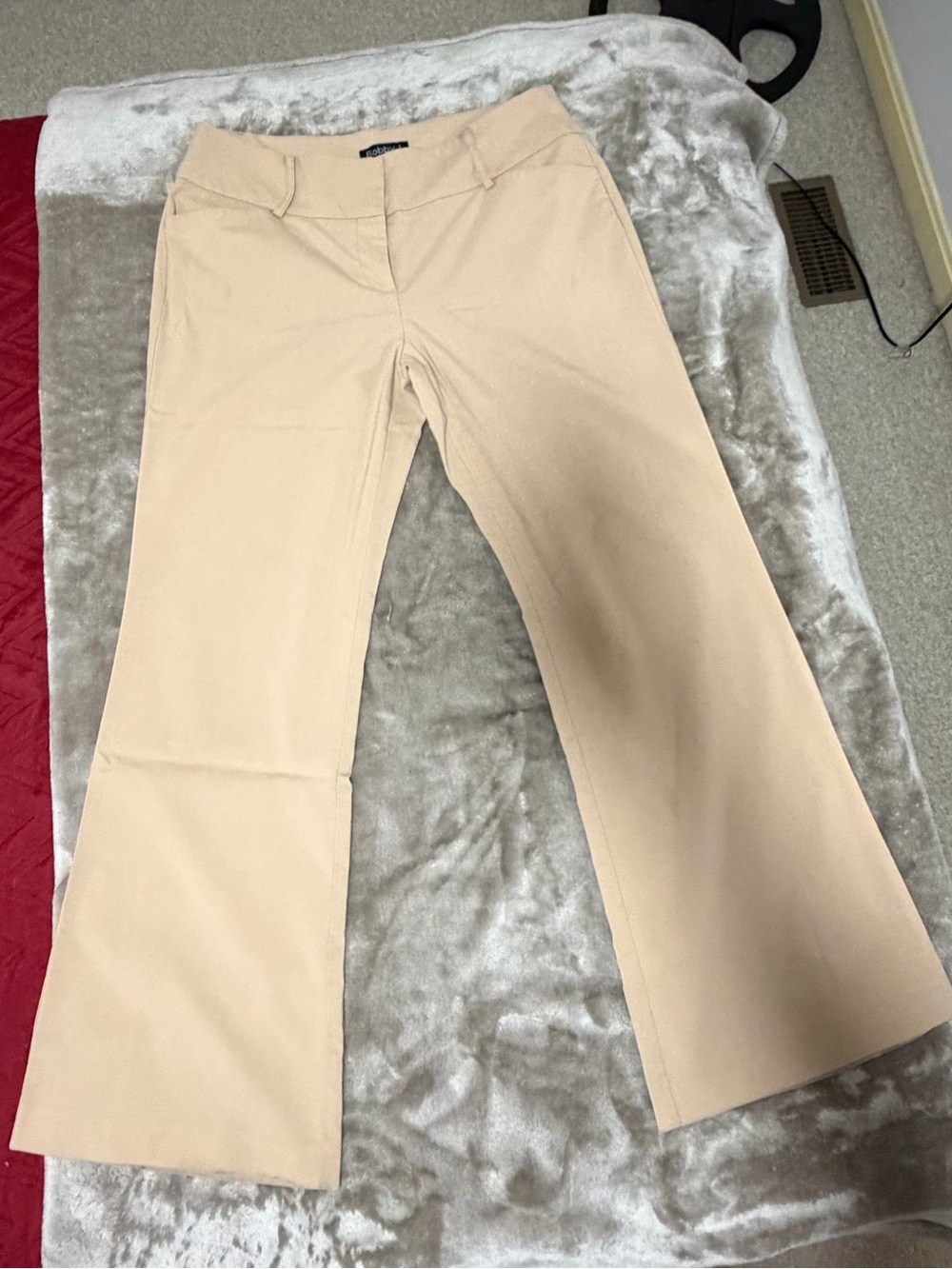 Flattering Beige Boot-Cut Pants - Tailored Flare